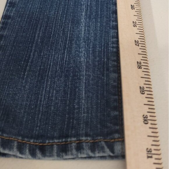 Old Navy Jeans Womens The Diva Size 4 Low-Rise Straight Leg Blue Cotton Blend - Picture 6 of 11